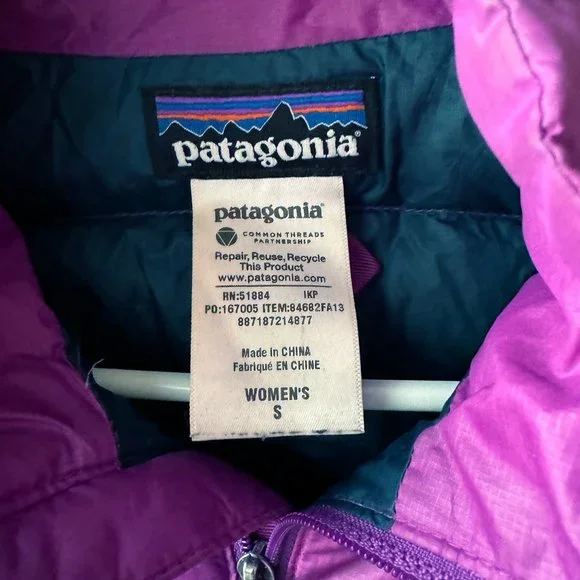 Patagonia Women's Down Jacket, Purple, Small